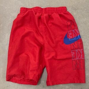Nike Kids Red and Blue Graphic swim Shorts large 10 12